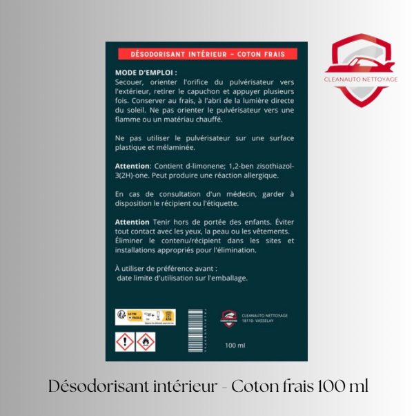 Screenshot Spray d'intérieur Coton frais - Fraîcheur incontournable