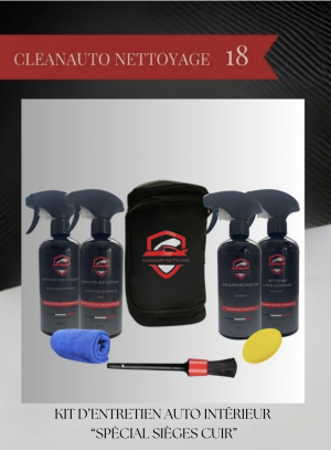 KIT D'ENTRETIEN INTERIEUR AUTO "SPECIALE SIEGES EN CUIR"